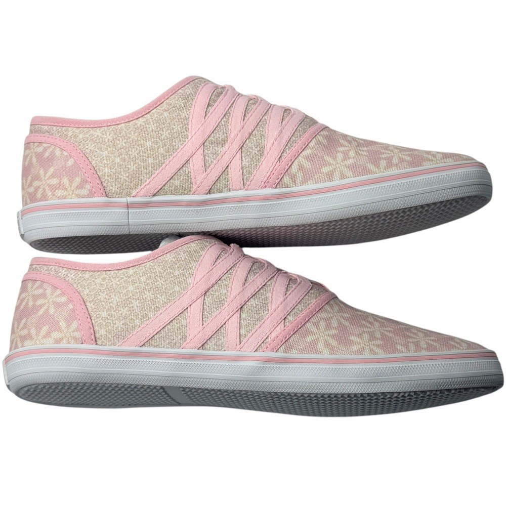 NEW Bradford Exchange Womens US 6.5 UK 5 Shoes Pink Floral Print Ribbon Retro - Picture 9 of 11